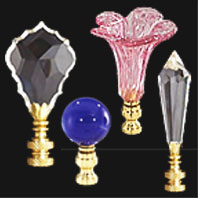 Crystal Glass Lamp Finials